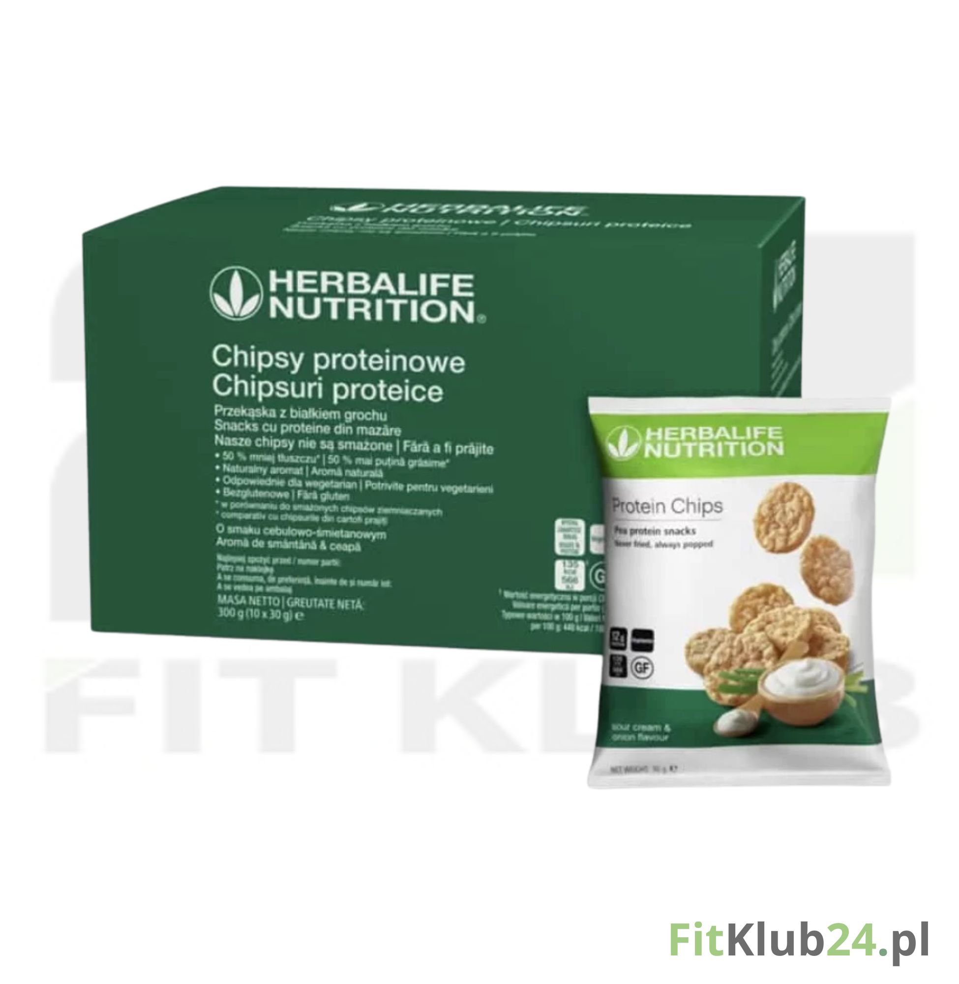 Chipsy proteinowe Herbalife - śmietankowo cebulowe 10op.